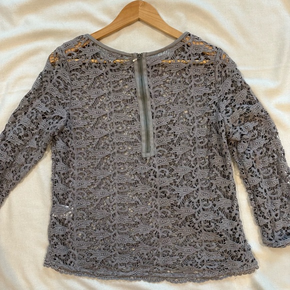 Joie Antonina Lace Top in Gray - Picture 2 of 7